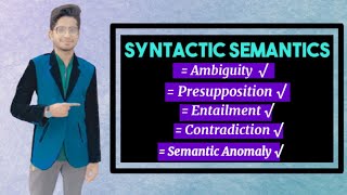 Syntactic Semantics  Ambiguity  Presupposition Entailment  Contradiction etc in HindiUrdu [upl. by Atteyram]