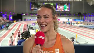 Netherlands Lieke Klaver speaks after her win in the 400m semifinal [upl. by Wilhelmina304]