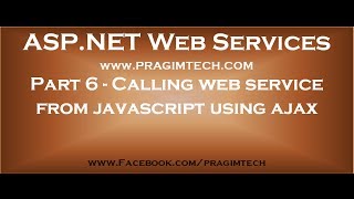 Part 6 Calling asp net web service from javascript using ajax [upl. by Vharat]