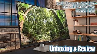 Dell 32inch S3221QS Curved 4K UHD Monitor  Unboxing and Review [upl. by Lazaro599]