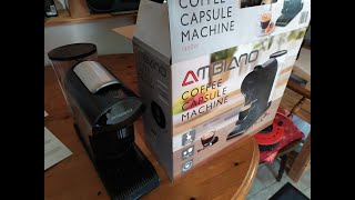 Aldi Ambiano Coffee Capsule Machine 070523  Nespresso pod compatible NOT Dulce Gusto [upl. by Adnowat]