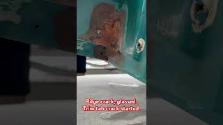 Fiberglass repair on my Hewes Light Tackle 20 hewesboats flatsfishing flatsboat fishingboat [upl. by Sada]