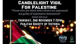 English Speech by Sheikh Zaid  ZiarateWarisa  Candle light Vigil  Dua for Palestine [upl. by Howard]