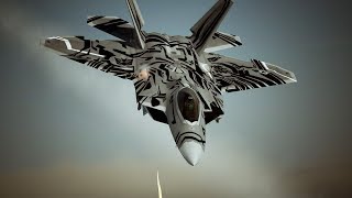 Ace Combat 7 ft Transformers F22 Starscream skin [upl. by Lilla]