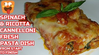 SPINACH AND RICOTTA CANNELLONI CANNELLONI CANNELLONI WITH FRESH PASTA SHEETS CANNELLONI TUBES [upl. by Sophi]