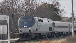 Amtrak 57 amp 68 Ariving with borealis train 1340 at Tomah Station in Tomah WI [upl. by Farlee849]