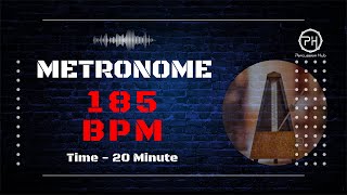 185 BPM Metronome  20 Minute [upl. by Akeirahs]