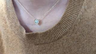 Small Moissanite Heart Necklace  14k Gold Moissanite Heart Necklace  Mini Heart Necklace [upl. by Linea]