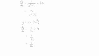 Differentiating ln natural log functions [upl. by Anica]