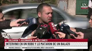 Balearon y asesinaron a un mecánico de motos intentó ayudar a un vecino de un robo [upl. by Bettzel]