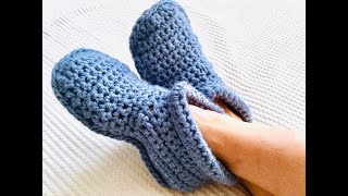 Pantuflas o babuchas a crochet ¡Paso a paso [upl. by Delanos680]