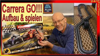 ALDI Angebot  Carrerabahn GO  Aufbau amp spielen  Looping Steilwandkurve Carrera Formel 1 [upl. by Jaquenetta]