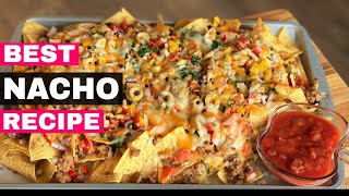 Best Sheet Pan Nacho Recipe  Best Ground Beef Nacho Recipe  Loaded Nacho Recipe With Ground Beef [upl. by Ysak976]