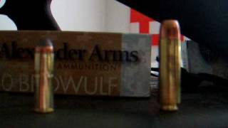 50 Beowulf vs 44 mag cartridge comparison [upl. by Plumbo]