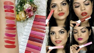 ALL SHADESMAYBELLINE SUPER STAY MATTE INK LIQUID LIPSTICKS  SWATCHES AND REVIEW  KOLKATA INDIA [upl. by Bloxberg]