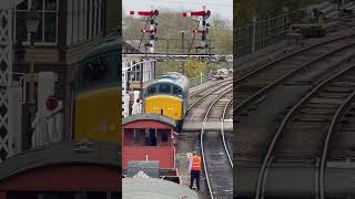 Class45 45041 pulling up to a freight train trains freighttrain heritagerailway [upl. by Yeloc49]