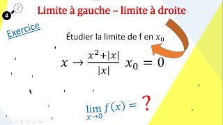 Exercice 2  Limites à Gauche et à Droite dune Fonction Définie avec quotValeurquot Absolue [upl. by Mazel]