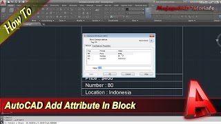 AutoCAD How To Add Attribute To Block [upl. by Fafa]