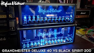 Hughes amp Kettner Grandmeister Deluxe 40 vs Black Spirit 200 tubes vs solid state [upl. by Soalokcin]