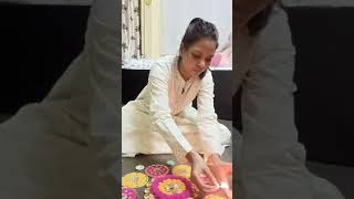 Rangoli decor  Diwali home decor shortvideo youtubeshorts art [upl. by Assi]