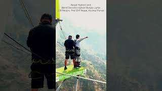 Nepal Highest and World Second Highest228 Meters Bungy Jump I THE CLIFF NEPAL KUSMA PARBAT [upl. by Efrem]