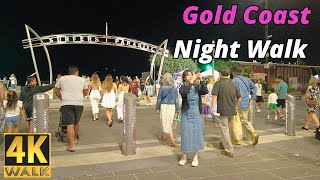 4k Night Walk  Gold Coast Australia  Friday 11 October 2024 [upl. by Nylirehc]