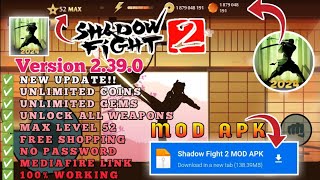 UPDATE Shadow Fight 2 MOD APK 2024 Version 2390  Max Level 52 amp Unlock All Weapons  100 WORK [upl. by Liarret991]