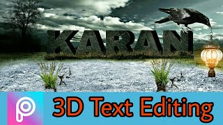 3D Text Editing in PicsArt Tutorial [upl. by Caneghem]