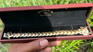 Daniel Jewelry Inc Review 14mm 14k 1213g Cuban Link Bracelet🔥 MiamiCubanLink BigBoyCuban Motion [upl. by Slinkman]