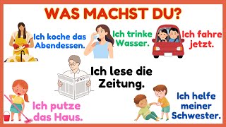 100 Wichtige Aktionsverben auf Deutsch mit Beispielsätzen  Deutsch lernen mit Spaß [upl. by Hauser]