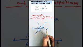 Adjacent Angles And Vertically Opposite Angles  shorts [upl. by Benni623]