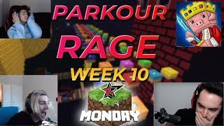 Youtubers rage at parkour in Minecraft Monday Week 10 [upl. by Ammeg]