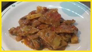 Carne alla pizzaiola con olive capperi carciofini e prezzemolo  Le Ricette di zio Roberto [upl. by Ardyce787]