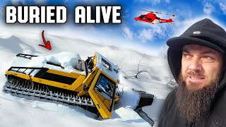 Insane Recovery Avalanche Buries Two Men Alive in Snowcat [upl. by Adivad]