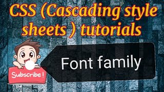 Font family in css CSS tutorials in telugu [upl. by Sucrad]