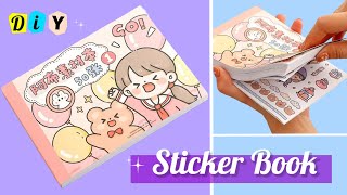 DIY Cute Sticker Book  How to make a sticker book at home  Handmade sticker book [upl. by Ocramed188]