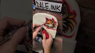 Airbrushing a freehand fox design 🦊 [upl. by Centonze]