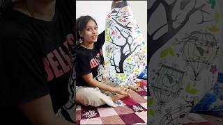 How to paste wallpaper on wall at home wallpaper homedecor shorts [upl. by Mickelson515]