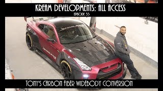 Nissan GTR Carbon Widebody conversion  Kream DevelopmentsAll access Episode 35 VIDEO [upl. by Hermina]