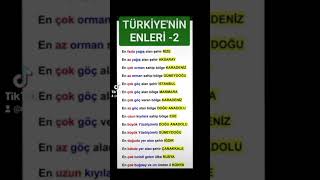 TÜRKİYE CUMHURİYETİNİN ENLERİ 2 [upl. by Eelyme]