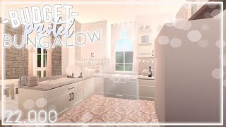 ⋆⋅☆⋅⋆ Budget Pastel Bungalow ⋆⋅☆⋅⋆ Bloxburg Speedbuild Nixilia [upl. by Ahsaek113]