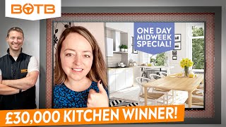 Woman Wins £30000 Kitchen Makeover One Day After Getting Planning Permission  BOTB Winners [upl. by Naenaj]