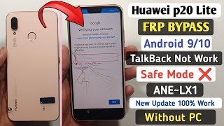 Huawei P20 Lite FRP Bypass  Remove Google Account Huawei P20 lite  ANELX2 frp bypass Without PC [upl. by Nannaihr]