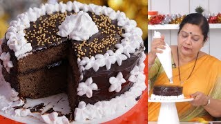 बिना ओवन मऊ चॉकोलेट केक  Chocolate Cake in Pressure Cooker By Archana  Chocolate Cake in Marathi [upl. by Enneire]