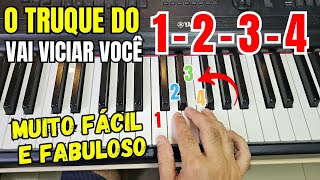 🎹 O TRUQUE do 1234 deixa QUALQUER MÚSICA LINDA no TECLADO MUITO FÁCIL APRENDA AGORA [upl. by Atinuahs730]