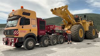 Transportation Of Huge Wheel Loader Bulldozer And Excavators  Mega Machines Movie [upl. by Naarah]