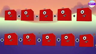 NUMBERBLOCKS ADDING UP TO 10 GIANT NUMBERS  ADDITION OF BIG NUMBERS  Educationalcorner110 [upl. by Larimor613]