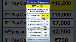 Govt Rules Question Series  158 8th Pay Commission Minimum salary [upl. by Adnol]