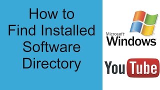 How to find installed software directory windows 7 [upl. by Krystin]