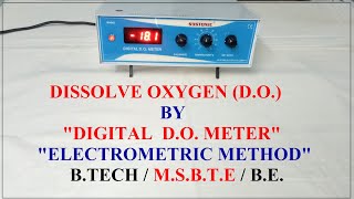 Determination of DISSOLVE OXYGENin15minBY DIGITAL DO METERDISSOLVE OXYGEN BY ELECTROMETRIC METHOD [upl. by Xilef]